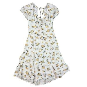 Hollister Small Ivory/ Yellow Floral Mini Dress